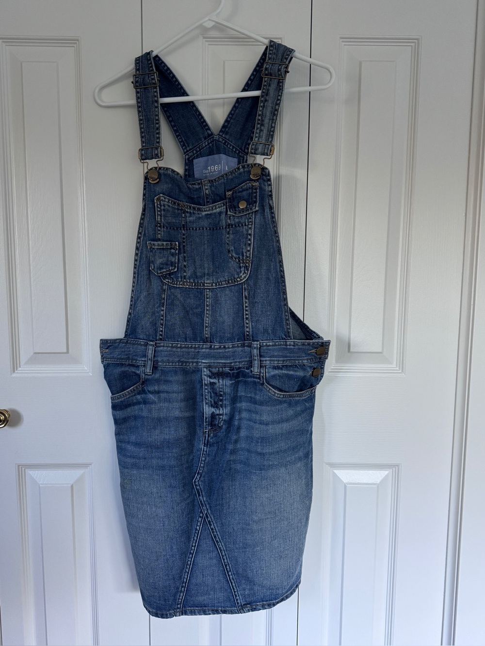 GAP Blue Denim Women's Overall Dress